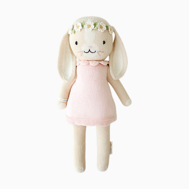 cuddle+kind Hand-Knit Doll - Hannah The Bunny -Blush, Little 13''.
