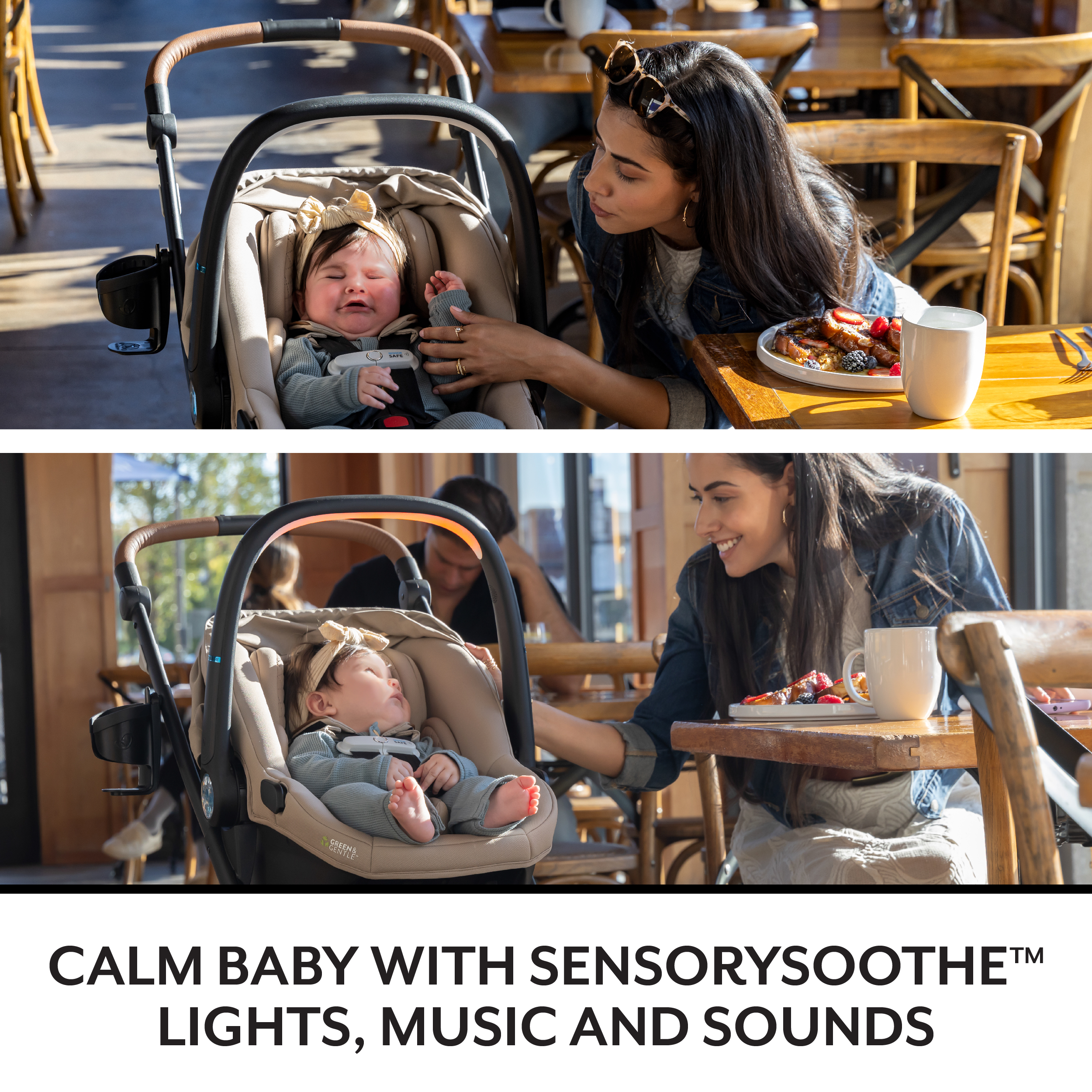 Evenflo Shyft Intuiti+ Travel System featuring Revolve180 LiteMax NXT with SensorySoothe - Flint.
