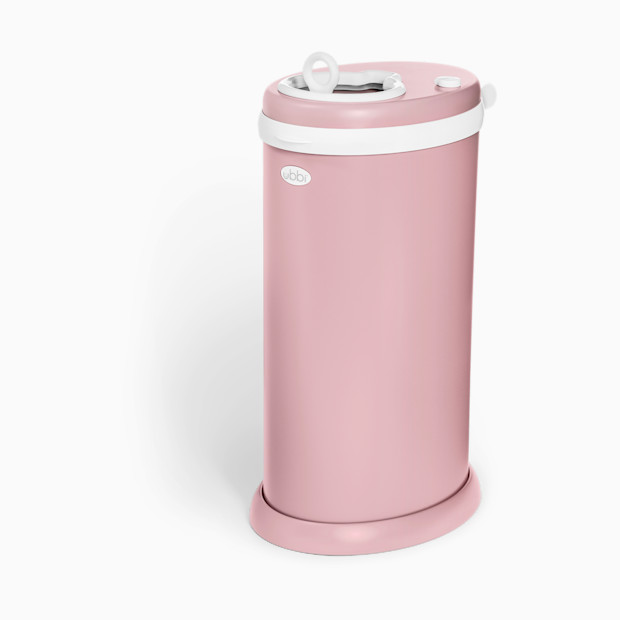 Ubbi Ubbi x Babylist Matte Steel Diaper Pail - Matte Fig Blossom.