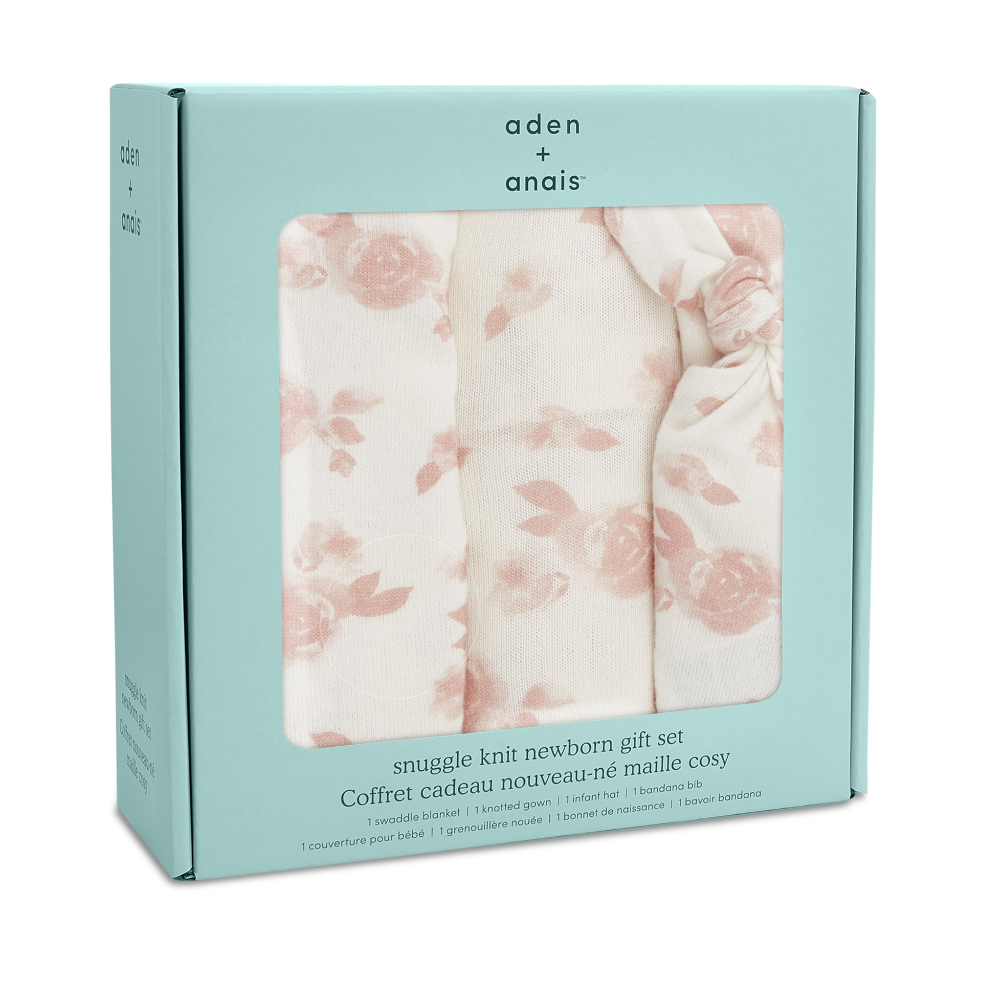 Aden + Anais Snuggle Knit Newborn Gift Set - Rosettes.