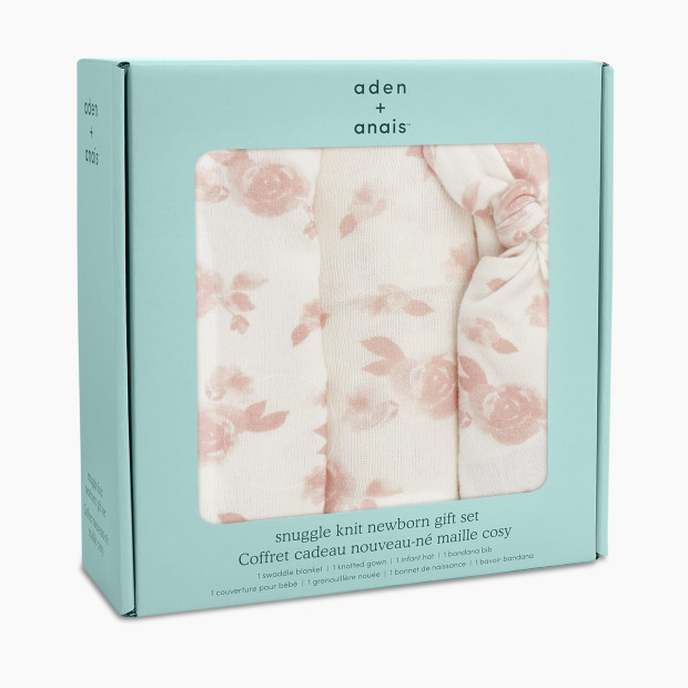 Aden + Anais Snuggle Knit Newborn Gift Set - Rosettes.