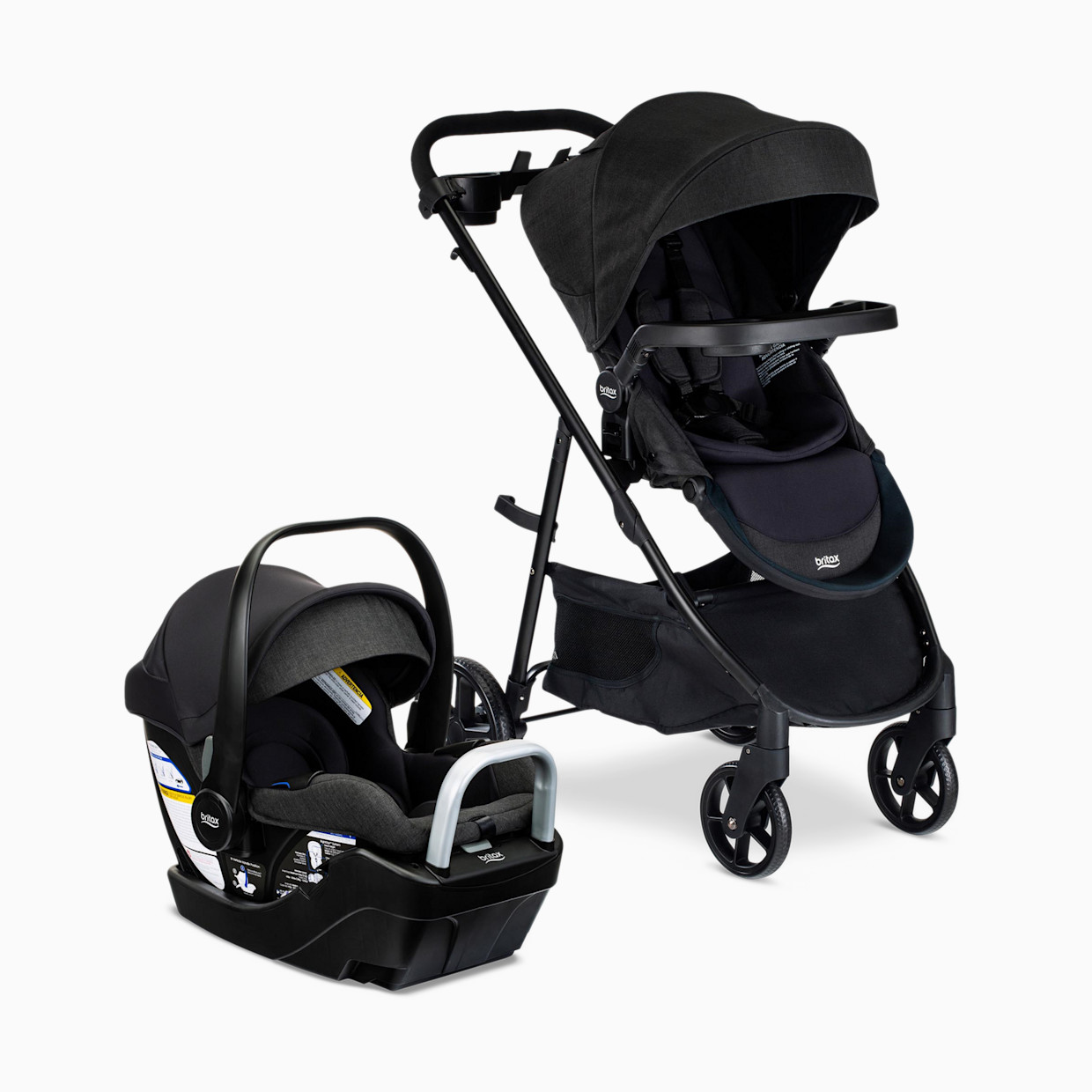 Britax Willow Brook S+ Travel System - Raven Black.