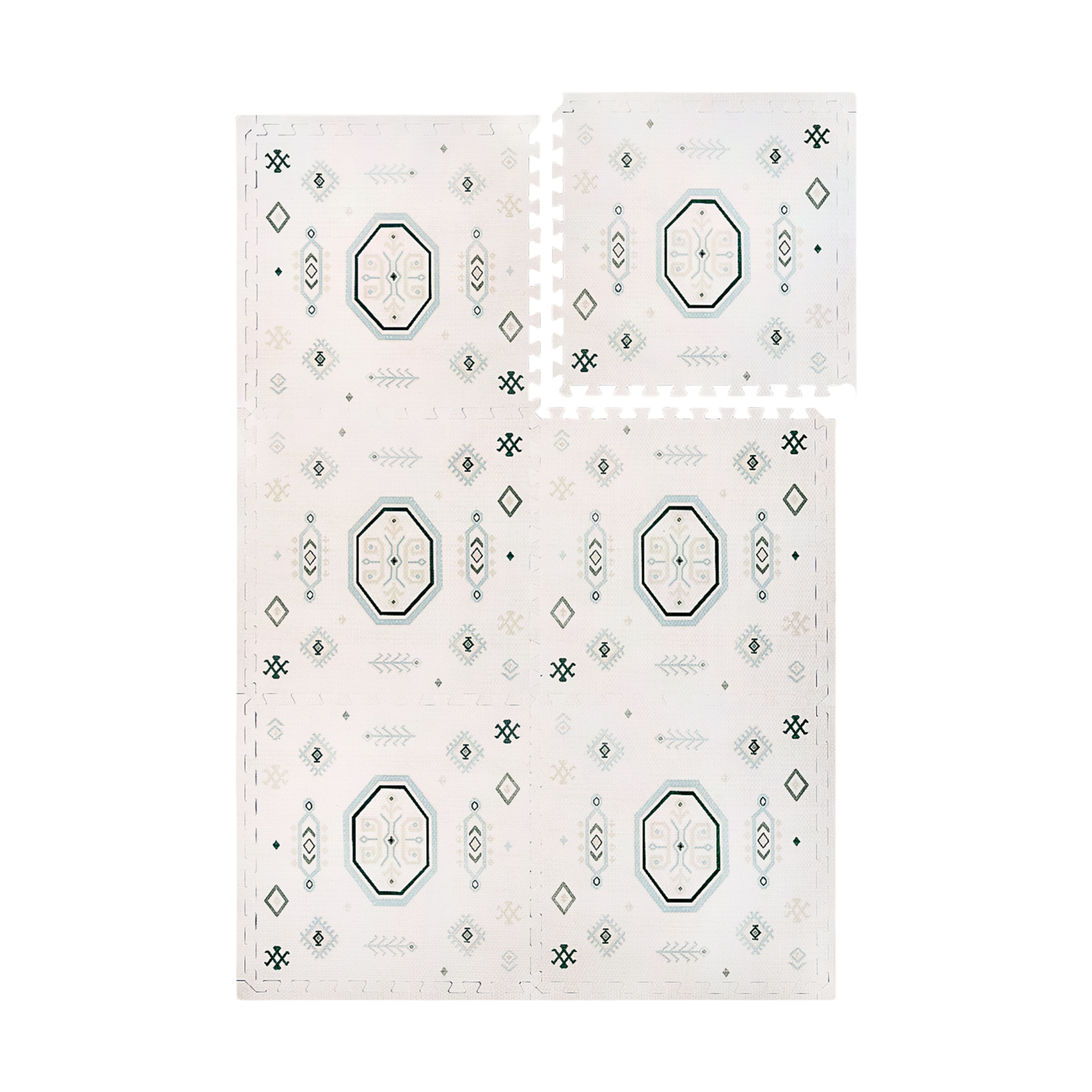 Toddlekind Haven Foam Play Mat | Amira Collection - Seagrass, 6X8.
