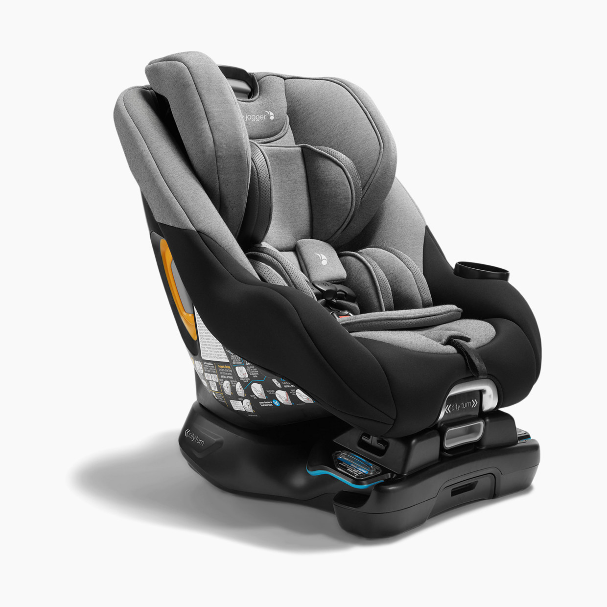 Baby Jogger City Turn Convertible Car Seat - Onyx Black.