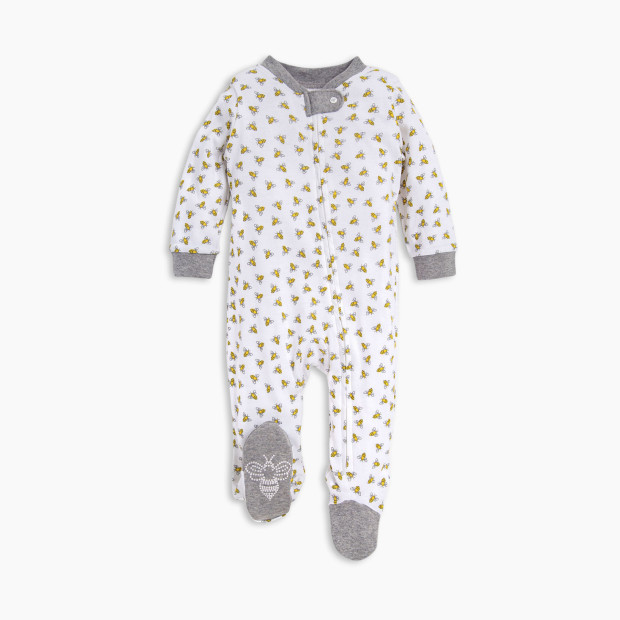 Burt's Bees Baby Organic Sleep & Play Footie Pajamas - Honey Bee, 3-6 Months.