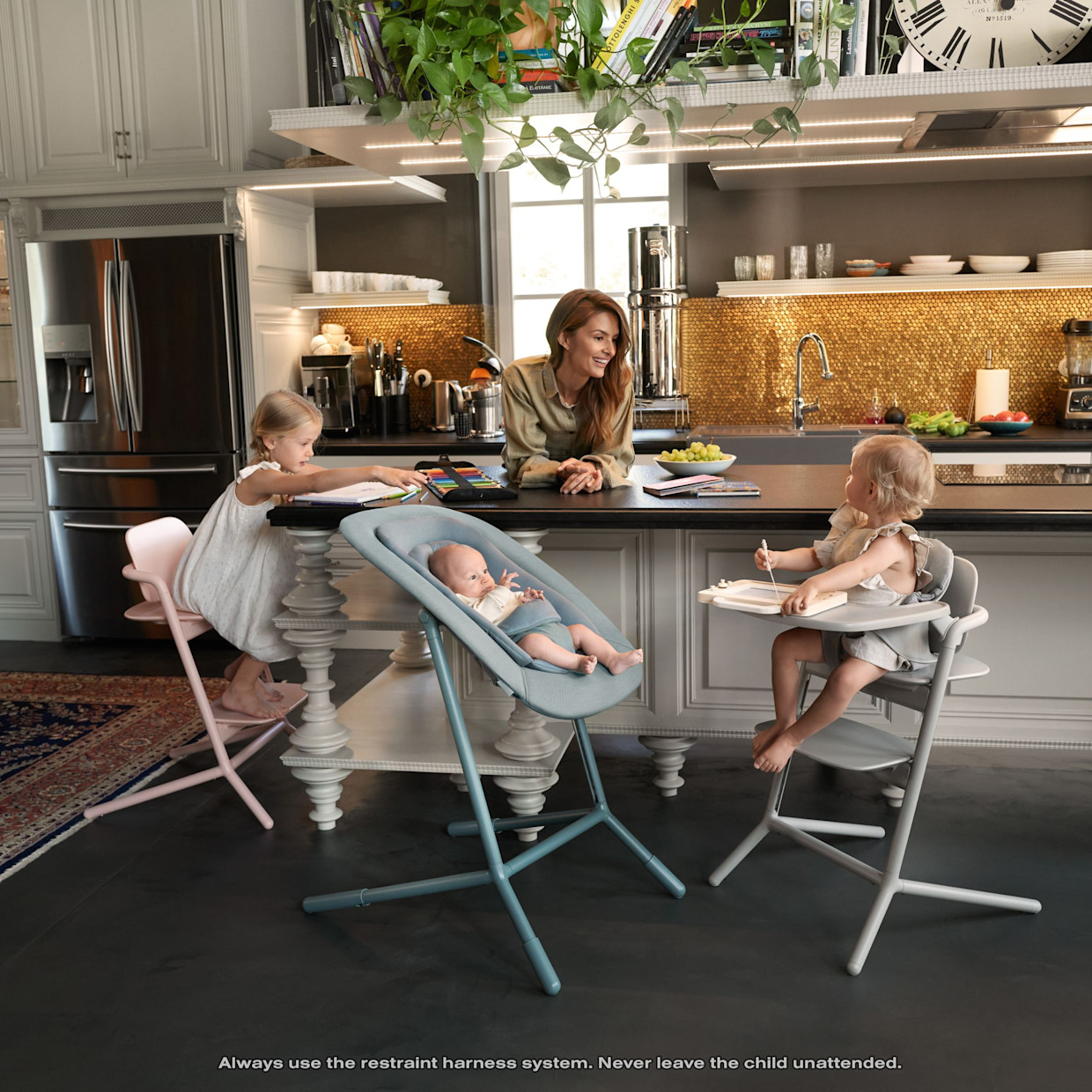 Cybex LEMO 2 High Chair 3-in-1 Set - Stone Blue.