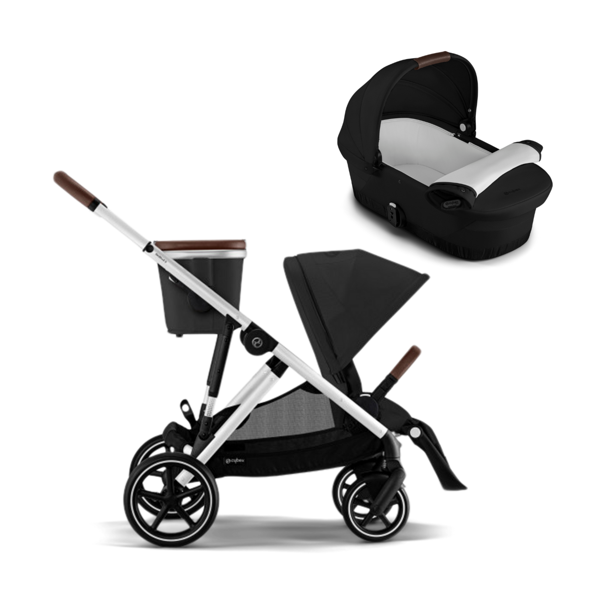 Cybex Gazelle S Single to Double Stroller + Cot Bundle.