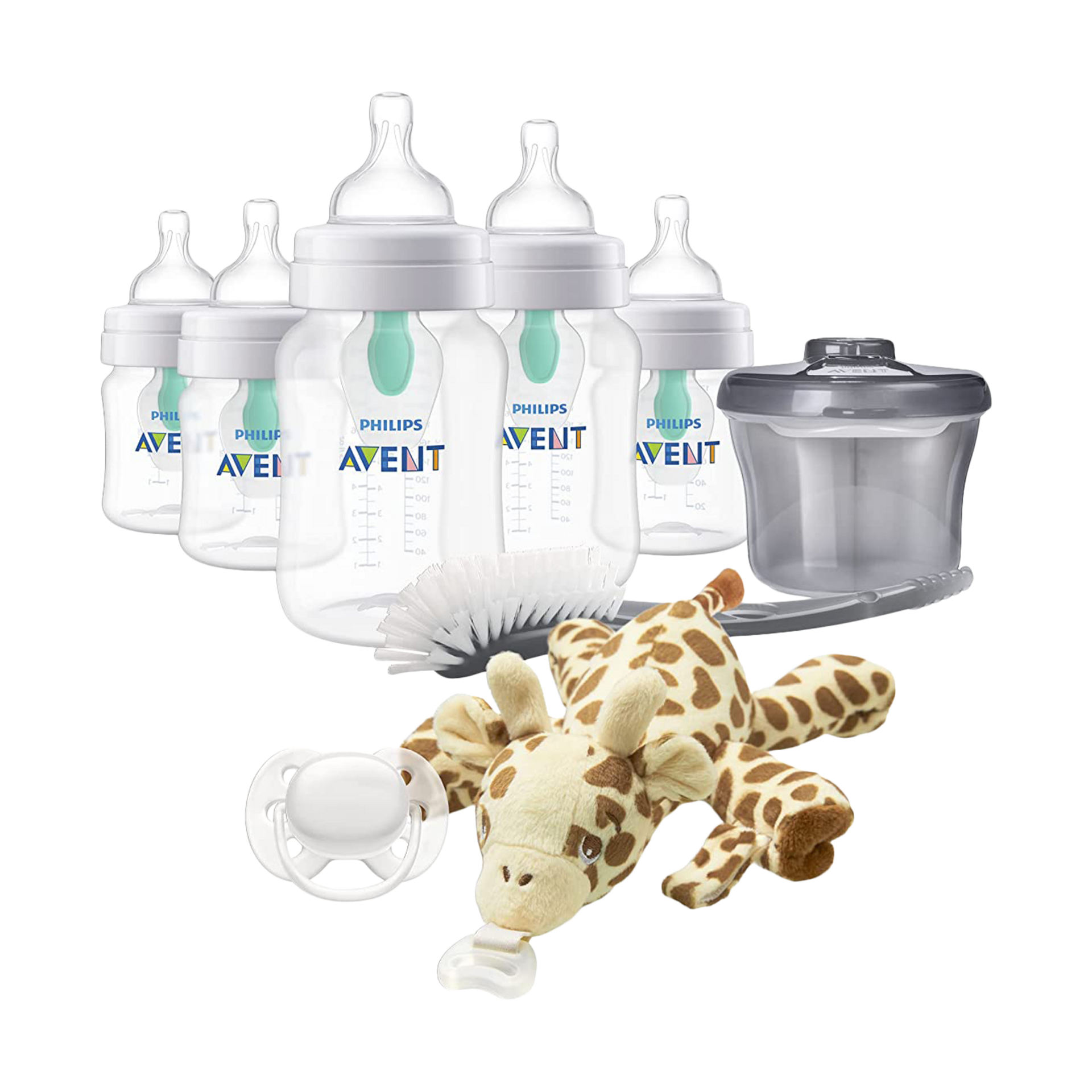 Dummy Philips AVENT Natural Anti-Colic Newborn Gift Set 4 Baby Bottles Brush 