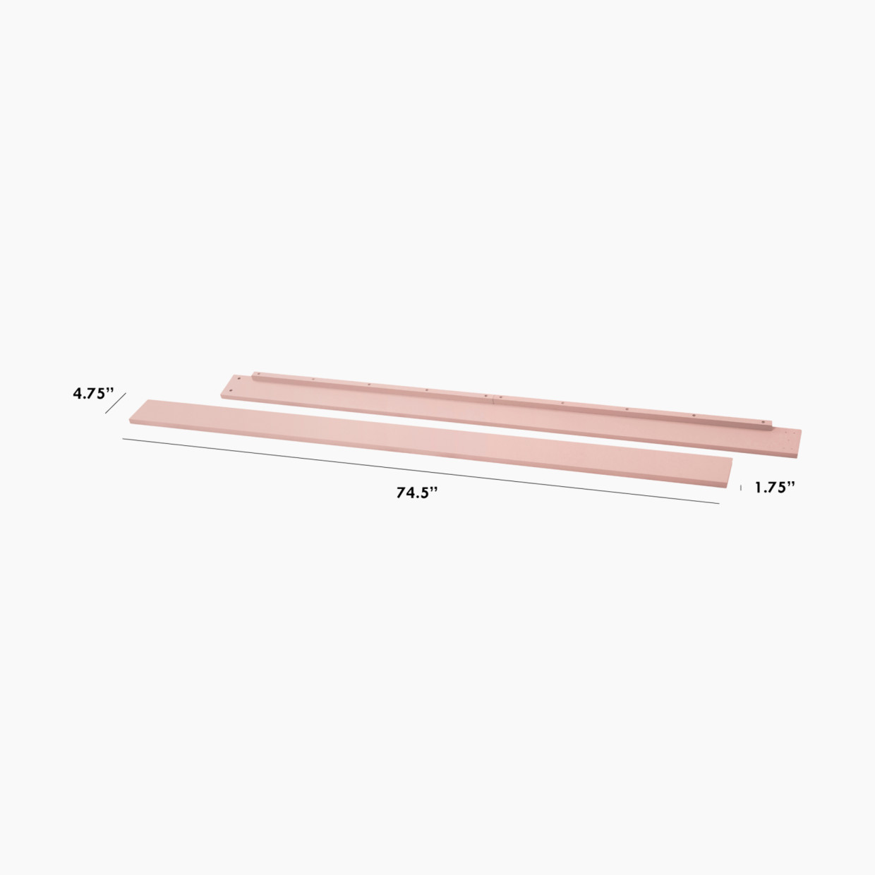 DaVinci Twin/Full-Size Bed Conversion Kit - Petal Pink.