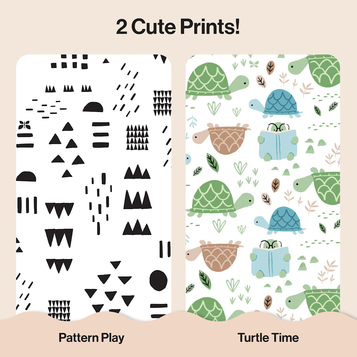 The Honest Company Clean Conscious Disposable Diapers Newborn-Size 2 - Turtle Time + Pattern Play, Size 2, 72 Count.