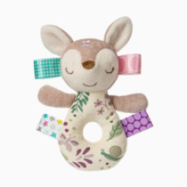 Taggies Embroidered Soft Ring Rattle, Flora Fawn