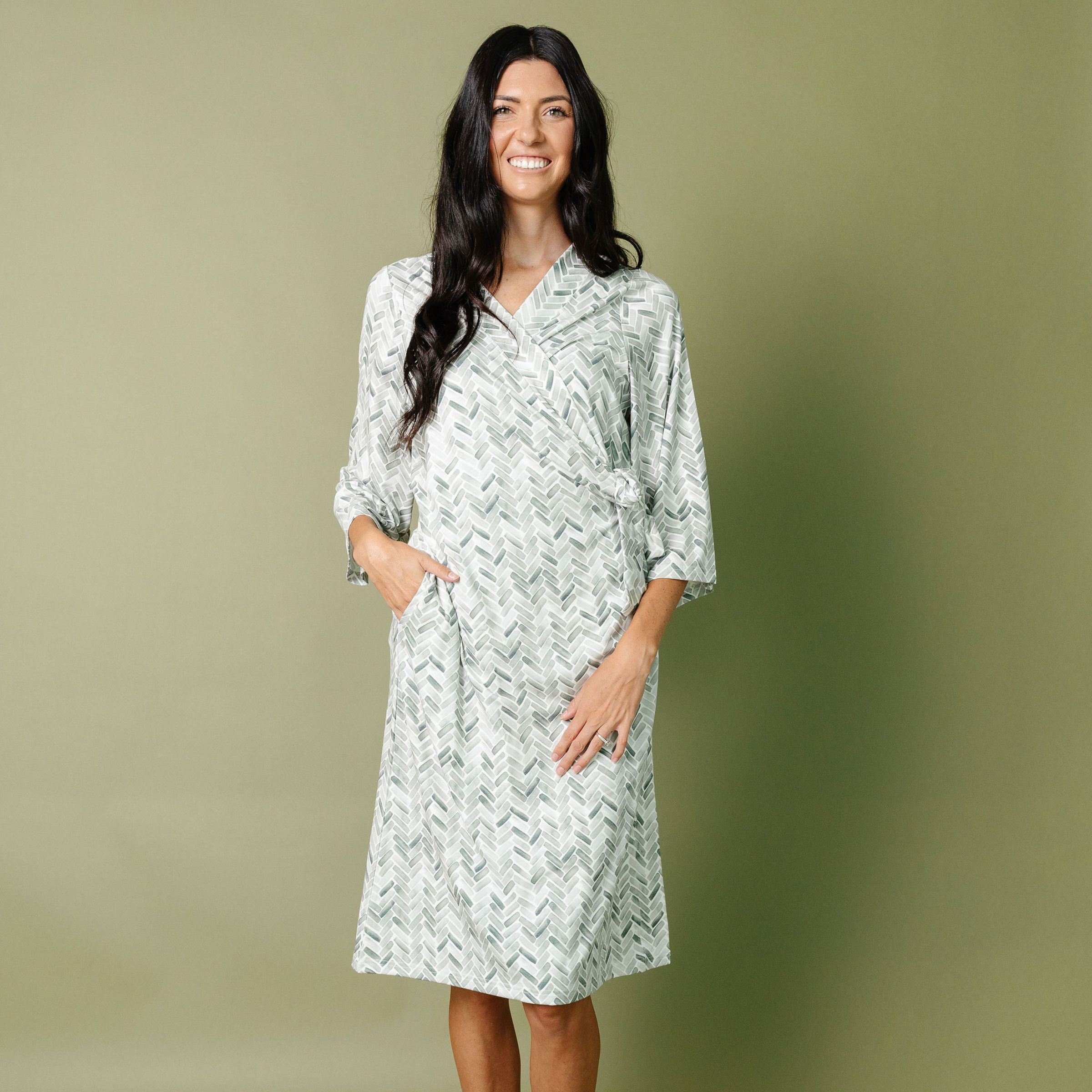 Copper Pearl Printed Women's Everyday Robe - Alta, Medium.