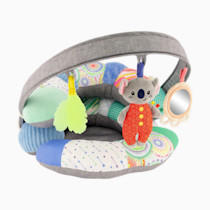 Infantino 3-in-1 Tummy Time & Seated Support & Mini Gym, Baby Floor Seat for Tummy Time & Early Sitting, Soft, Supportive, Engaging Toys, Koala