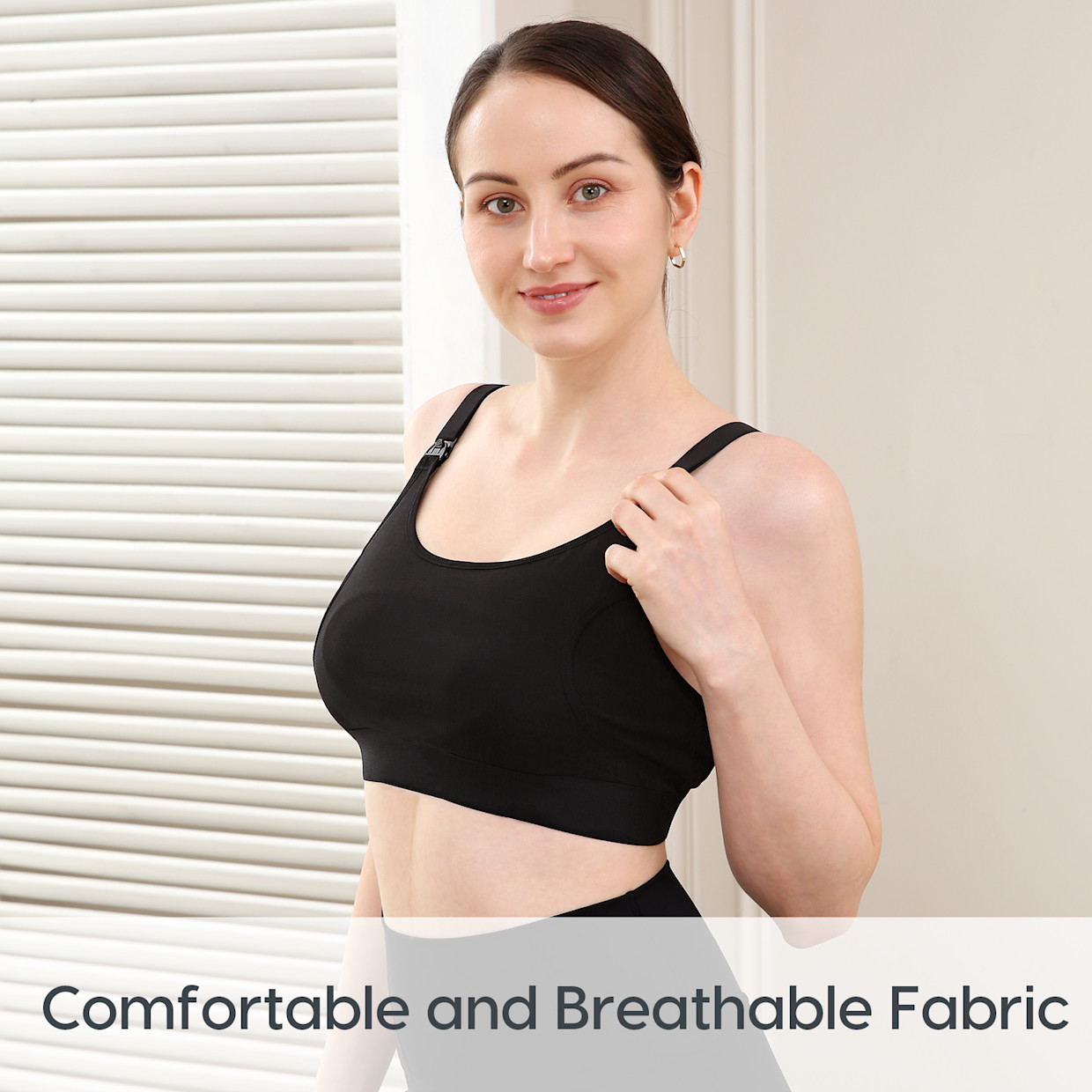Momcozy Hands-Free Pumping Bra - Black, 2XL.
