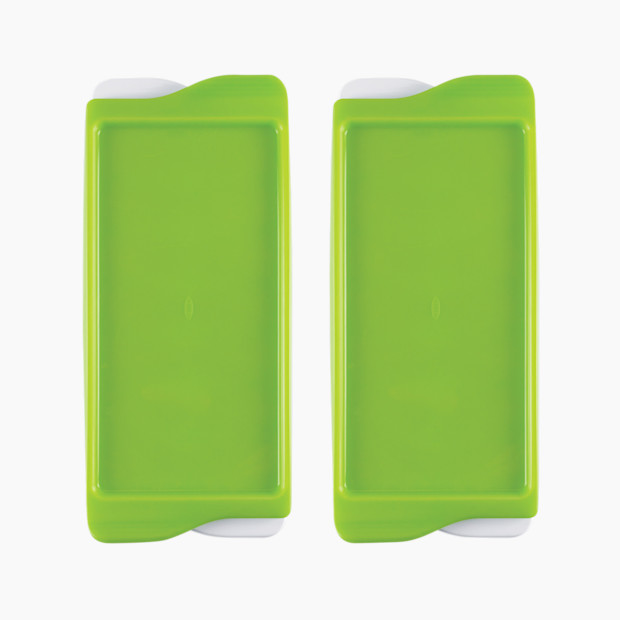 OXO Tot Baby Food Freezer Tray with Protective Cover - Green, 2.