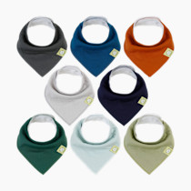 KeaBabies 8-Pack Organic Baby Bandana Bibs for Boys, Girls - Super Absorbent Triangle Baby Bibs for Drooling and Teething Infant, 100% Cotton Extra Soft for Newborn, Infant 0-36 Months (Hunter)