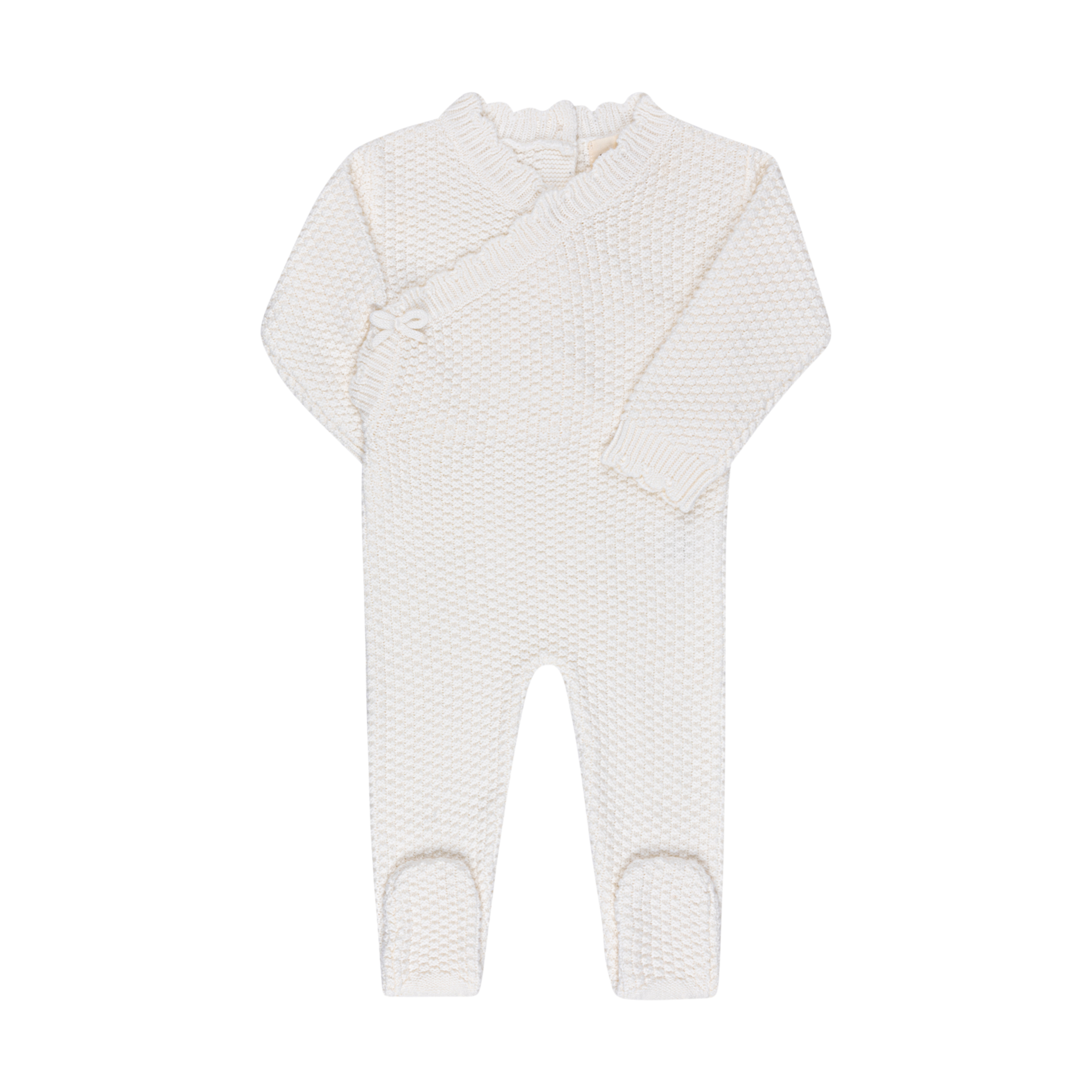 Elys & Co Knit Footie - Ivory, Newborn.
