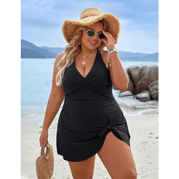Blooming Jelly Plus Size One Piece Swimsuit.