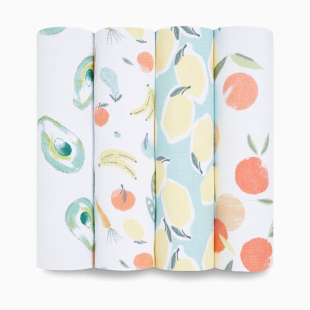 Aden + Anais Essentials Cotton Muslin Swaddles (4 Pack).