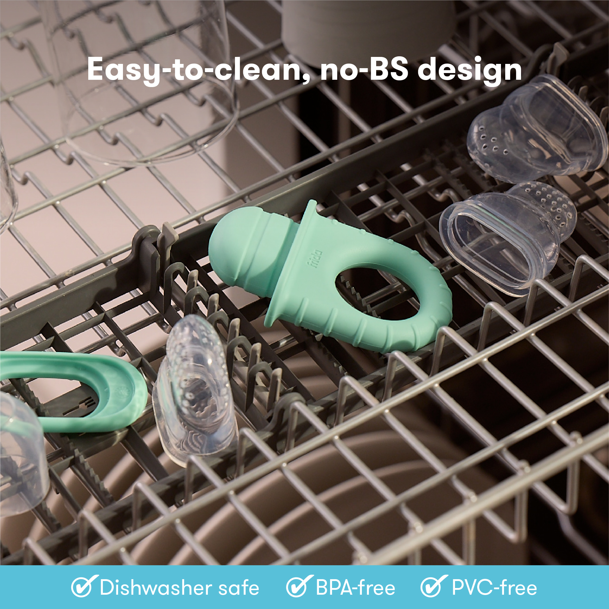 Frida Baby Push Pop Feeder Set - Teal.