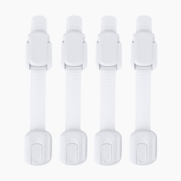 Jool Baby Multi-Purpose Adhesive Child Safety Strap (4-Pack) - White.