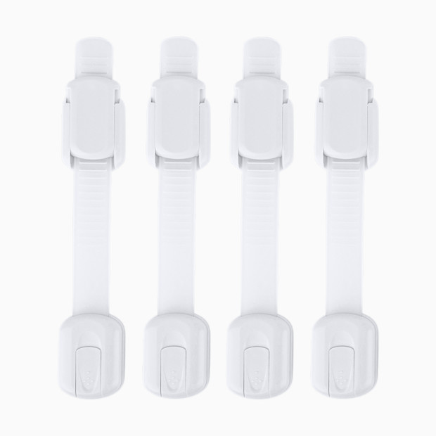 Jool Baby Multi-Purpose Adhesive Child Safety Strap (4-Pack) - White.