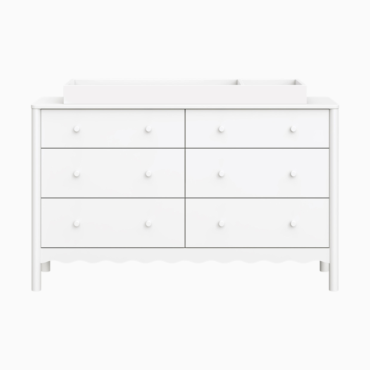 babyletto Swell 6-Drawer Assembled Dresser - White.