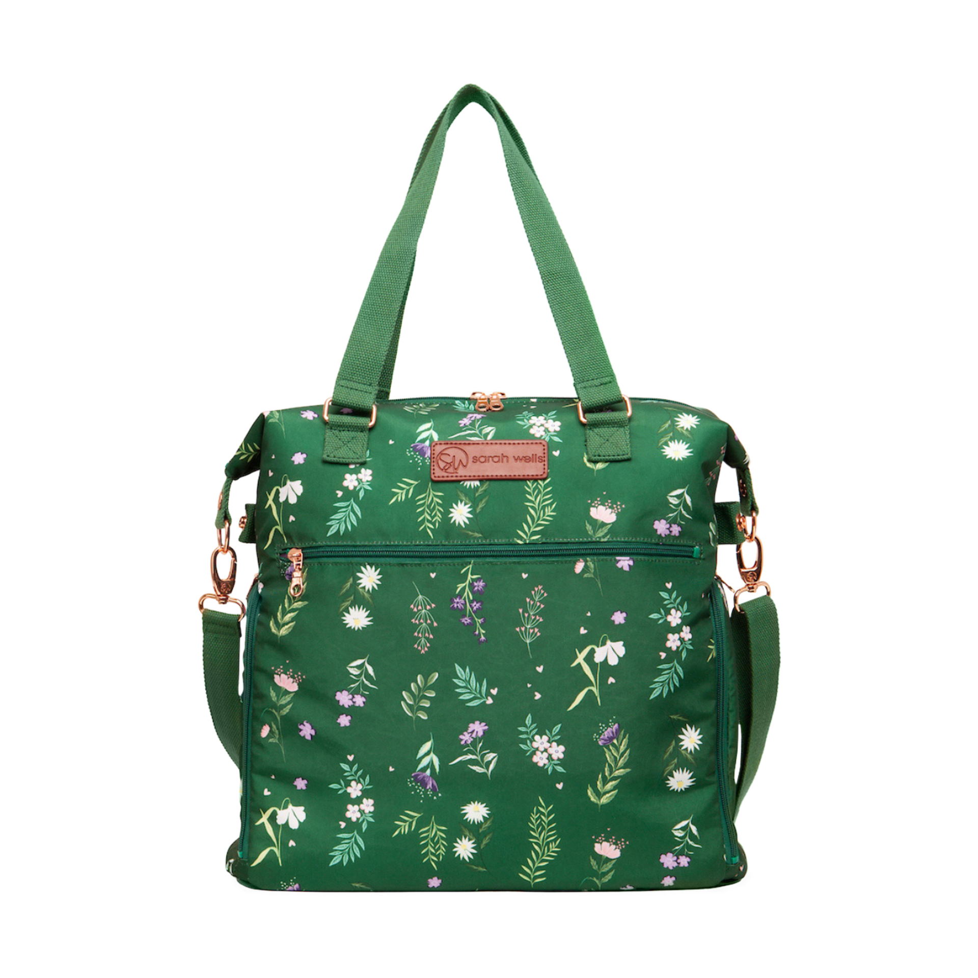 Sarah Wells Lizzy Breast Pump Bag - Olive Floral.