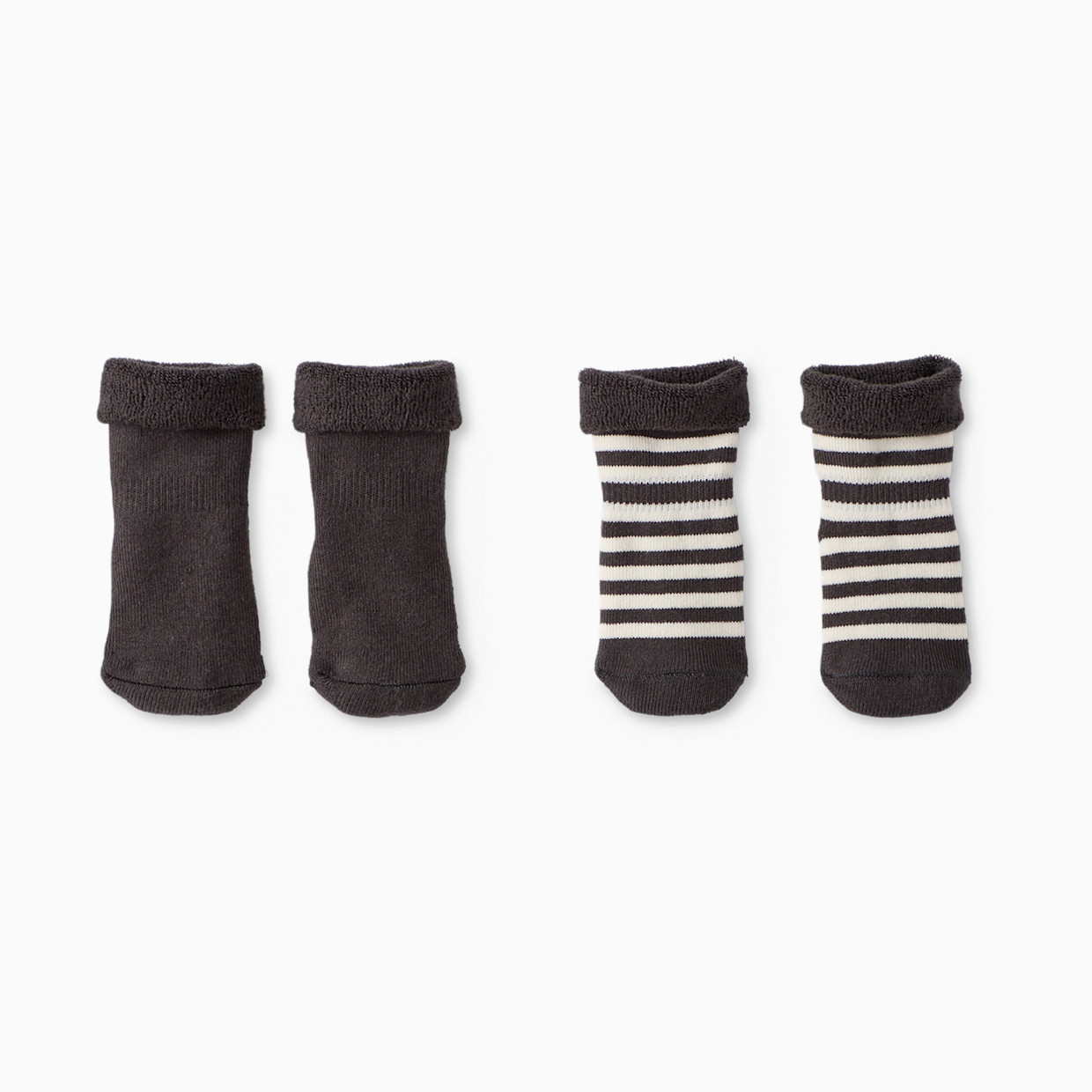 Hanna Andersson 2-Pack Baby Socks - Soft Black, Newborn.