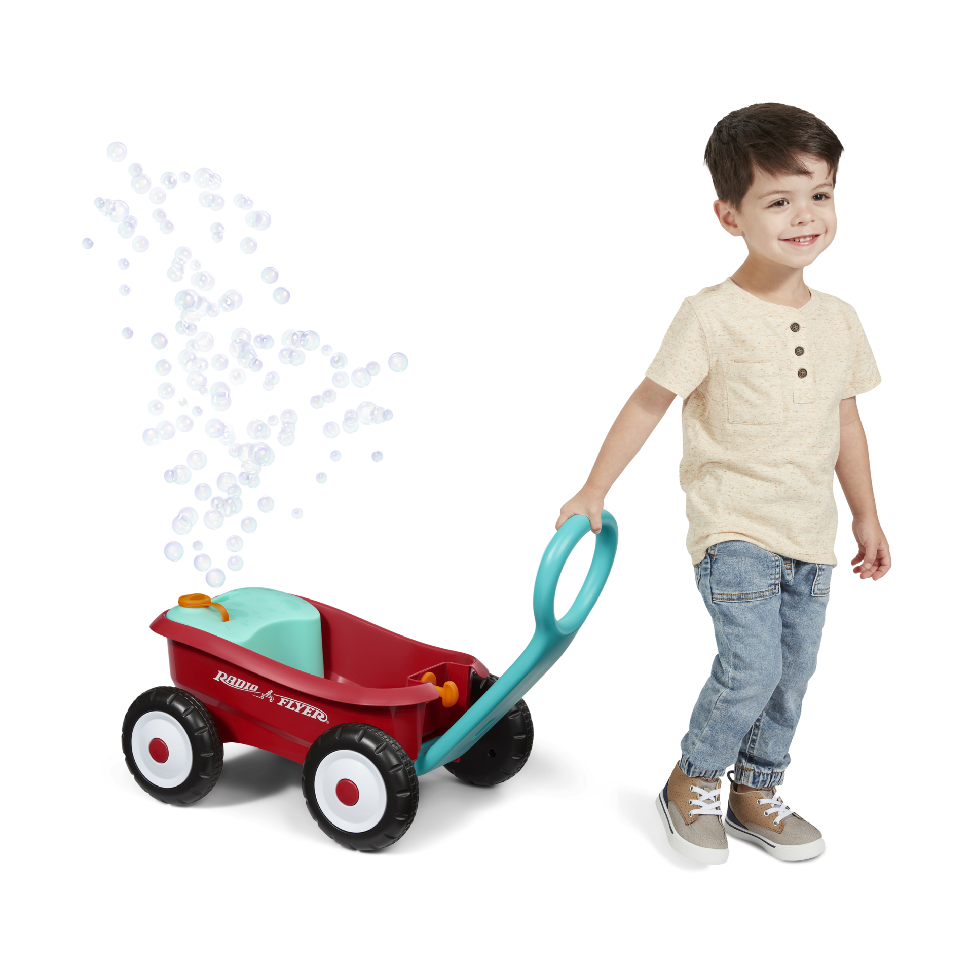 Radio Flyer Bubble Buddy Walker Wagon.