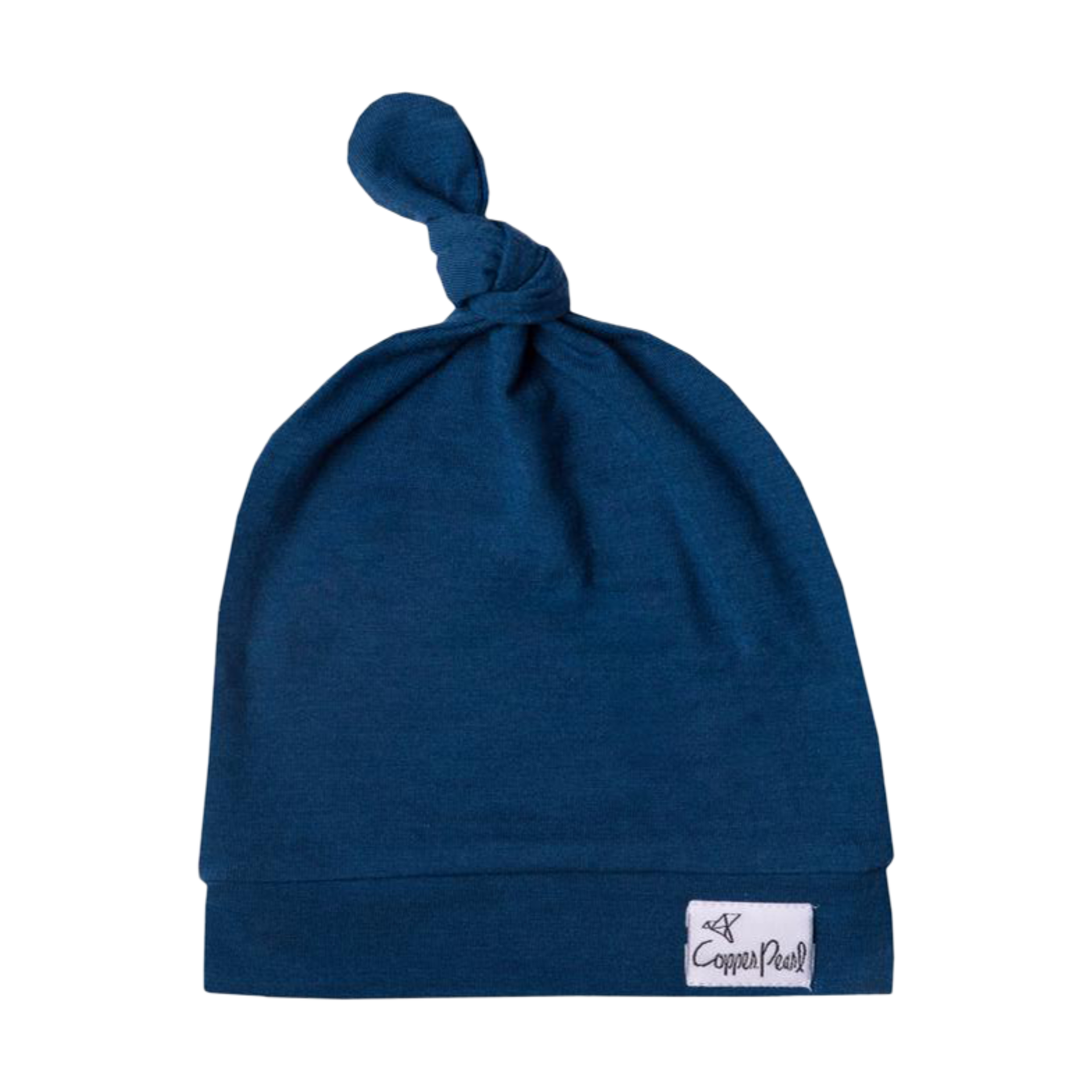 Copper Pearl Top Knot Hat and Swaddle Bundle - River.