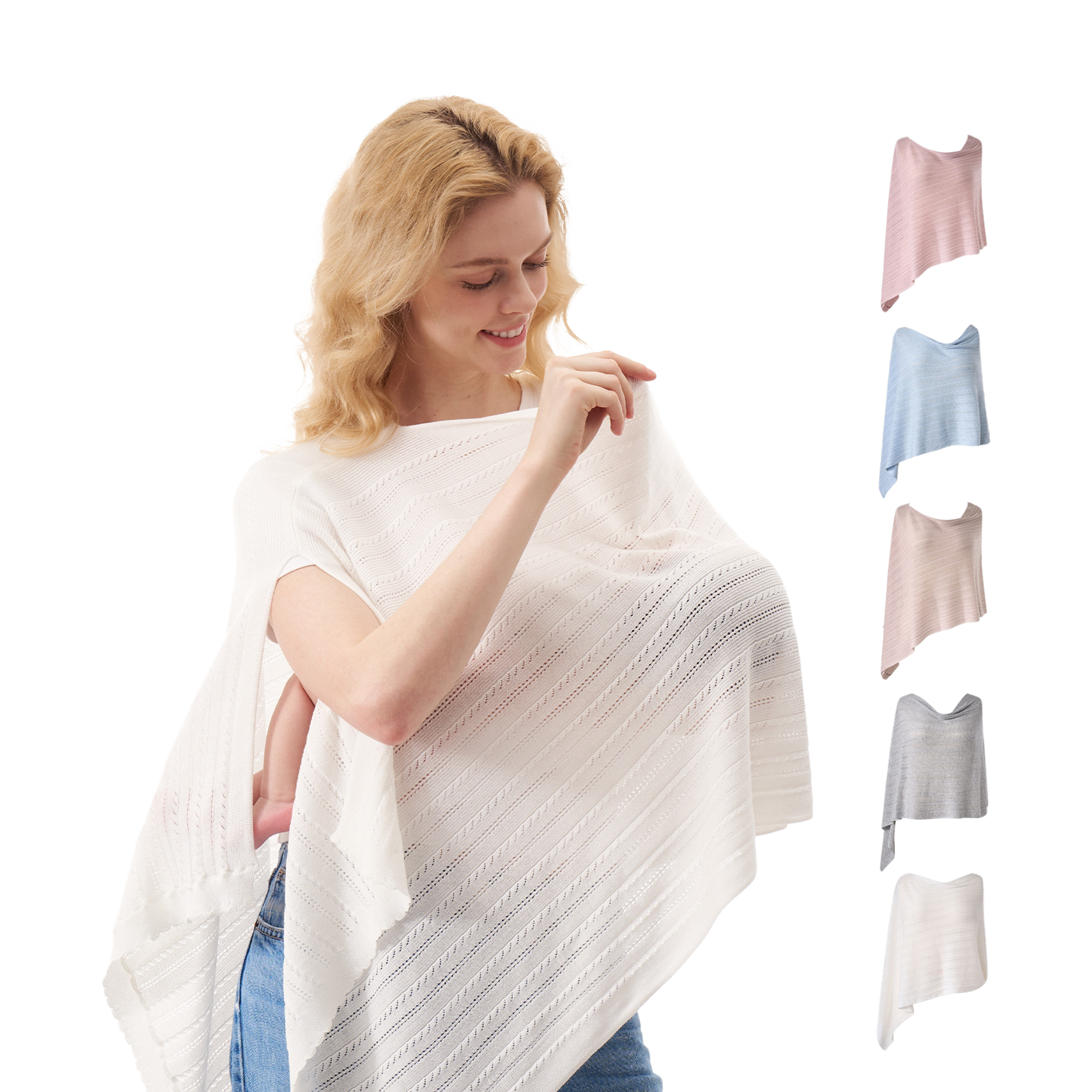Momcozy Ultra-Light Nursing Cover - White Lite.