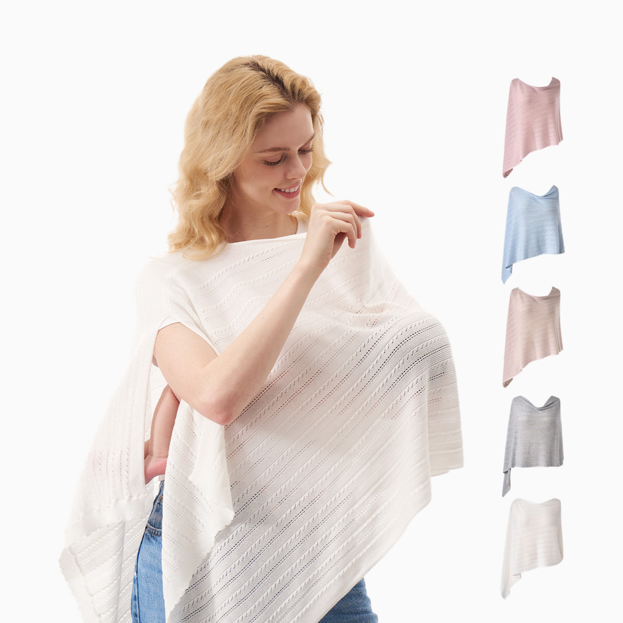 Momcozy Ultra-Light Nursing Cover - White Lite.