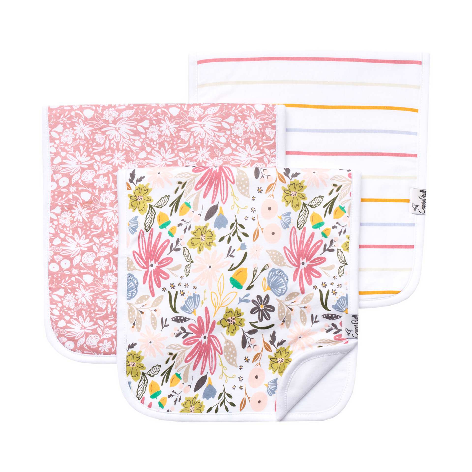 Copper Pearl Burp Cloth Set Olive Babylist Shop