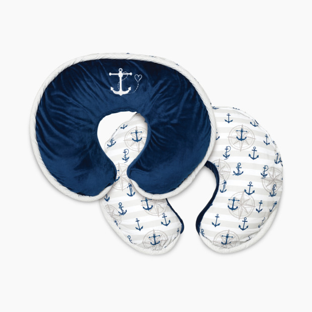 Boppy Luxe Support Nursing Pillow - Navy Nautical.