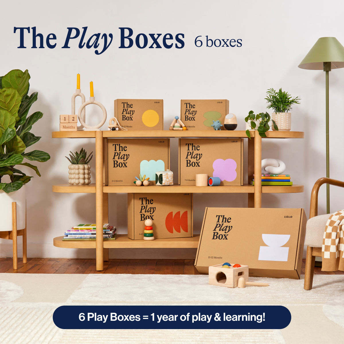 Lalo The Play Box 0-12 Month Collection (6-Box Bundle).