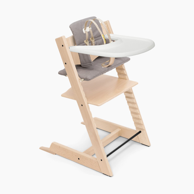 Stokke Tripp Trapp High Chair Complete - Natural/Icon Grey/White Tray.