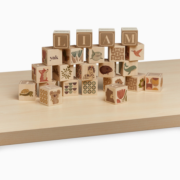 Loomsake Wooden Alphabet Blocks.