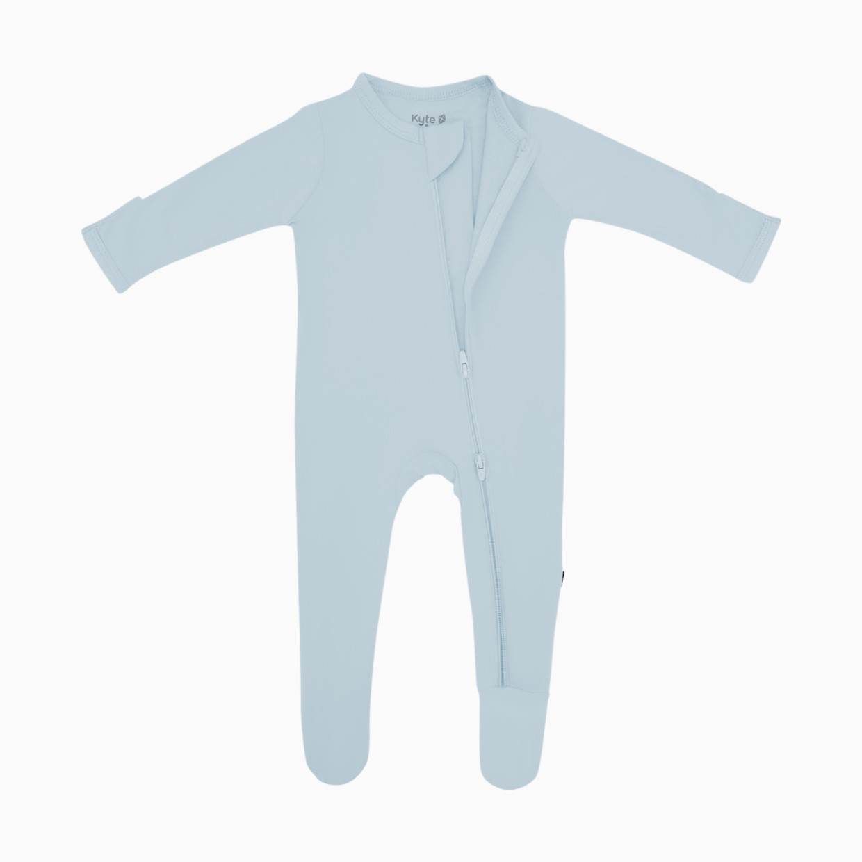 Kyte Baby Zipper Footie - Fog, 0-3 M.