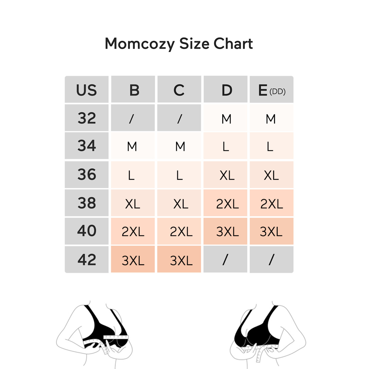Momcozy Seamless Nursing Bra - Black, L.