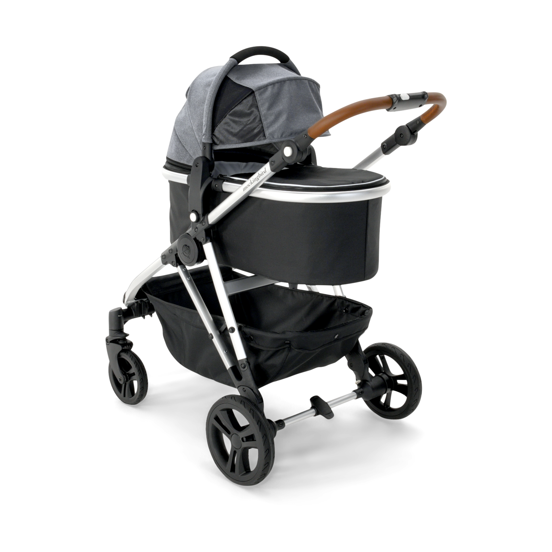 Mockingbird Single-to-Double Stroller 2.0 and Bassinet Bundle.