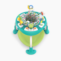 Bright Starts Bounce Bounce Baby 2-in-1 Activity Center Jumper & Table - Playful Pond (Green), 6 Months+
