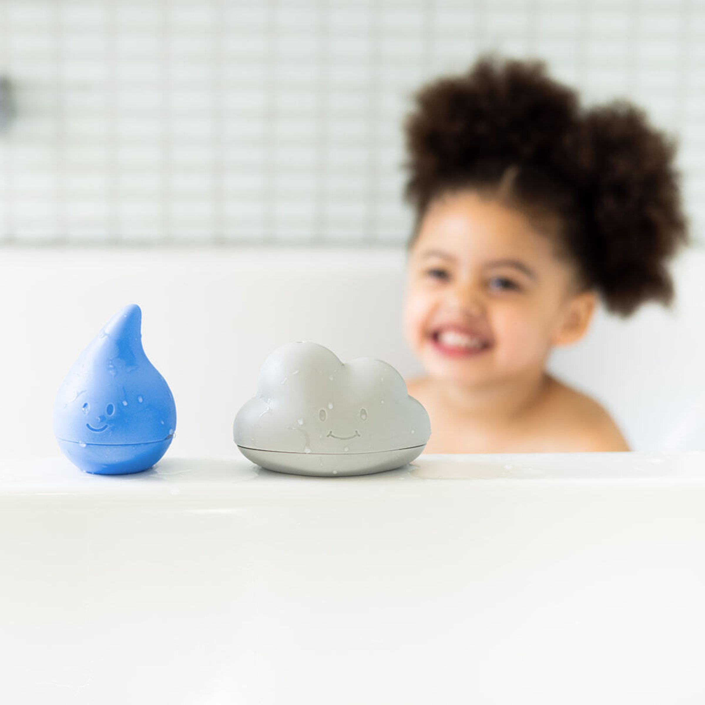 Ubbi Cloud and Droplet Bath Toys - Muted.