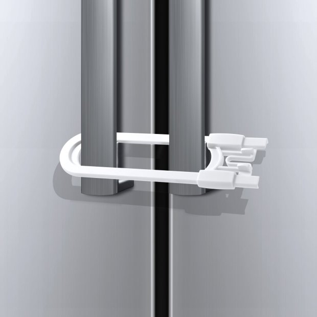 Adoric Sliding Cabinet Locks (4-pack, white) - $7.99.