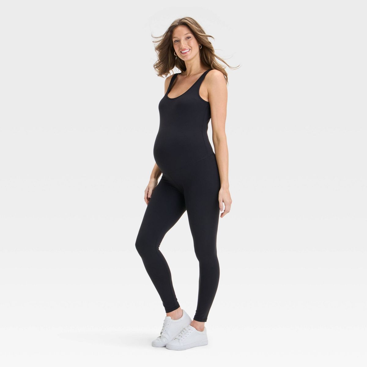 Long Unitard Maternity Jumpsuit.
