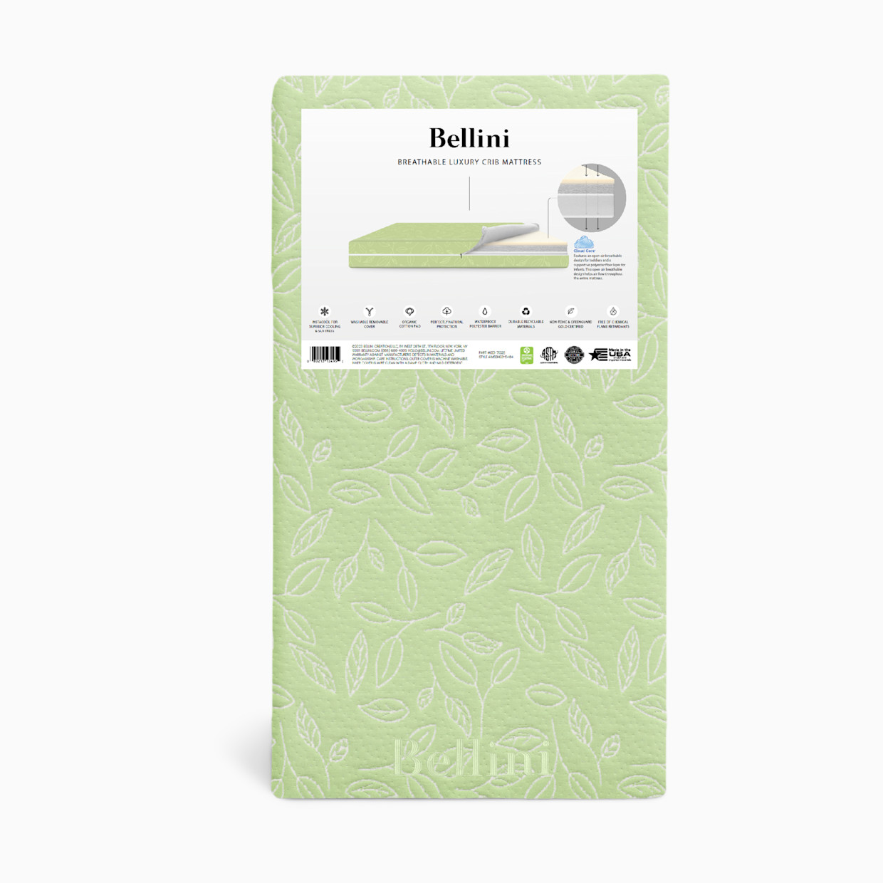 Bellini Breathable Luxury Crib Mattress - Green.