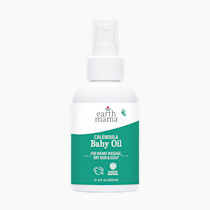 Earth Mama Calendula Baby Oil | Massage Oil for Newborn Skin Care, Dry Skin & Scalp Moisturizer, Fragrance Free, 4-Fluid Ounce