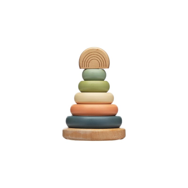 Pearhead Wooden Stacking Toy Tower.