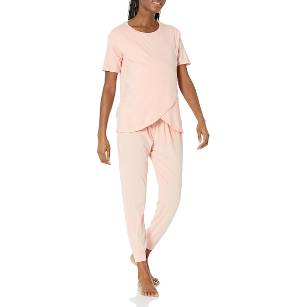 Amazon Essentials Cotton Maternity and Nursing Sleepwear Pajama Set.