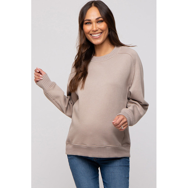 Pinkblush Pullover Maternity Terry Crewneck.